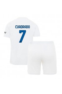 Fotbalové Dres Inter Milan Juan Cuadrado #7 Dětské Venkovní Oblečení 2023-24 Krátký Rukáv (+ trenýrky)